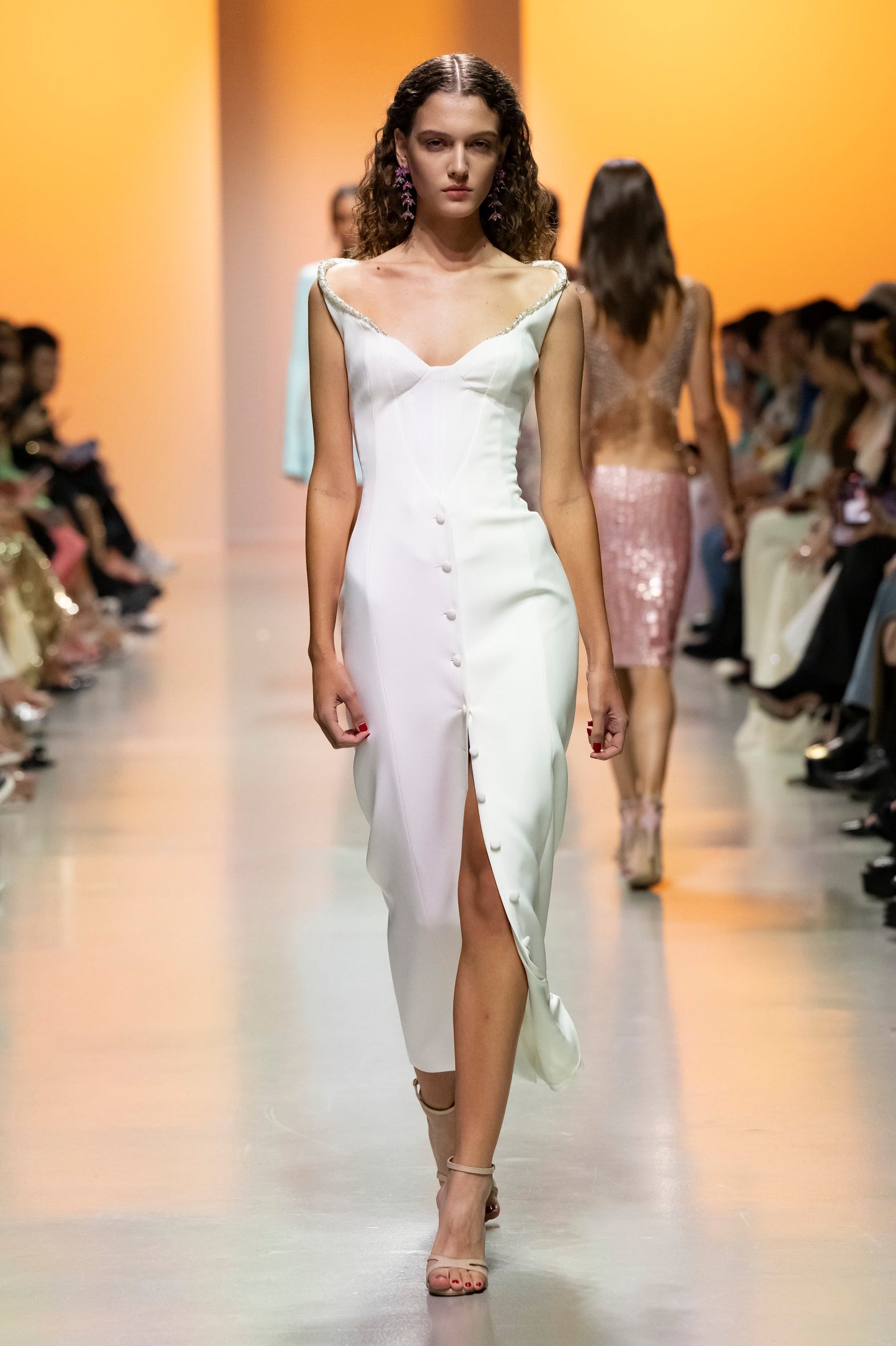 Crepe Robe Dress