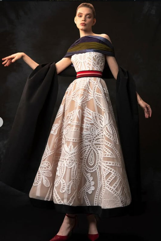 Off-Shoulder Midi Dress