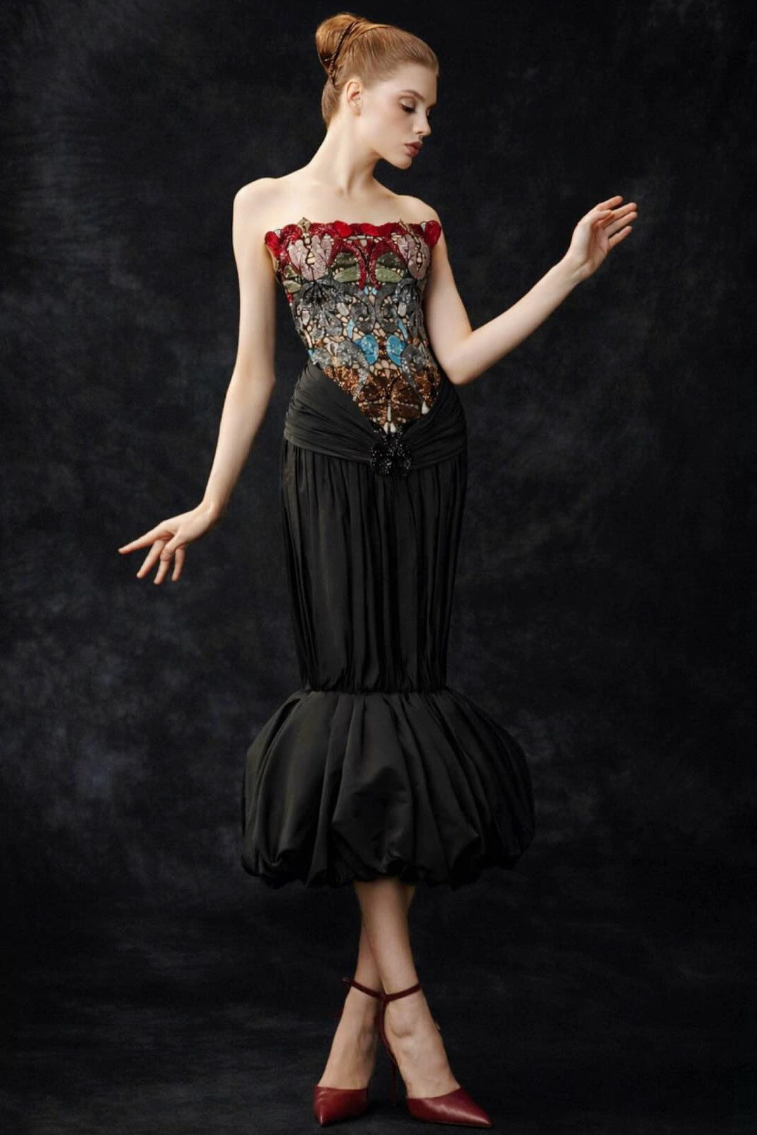 Strapless Midi Dress