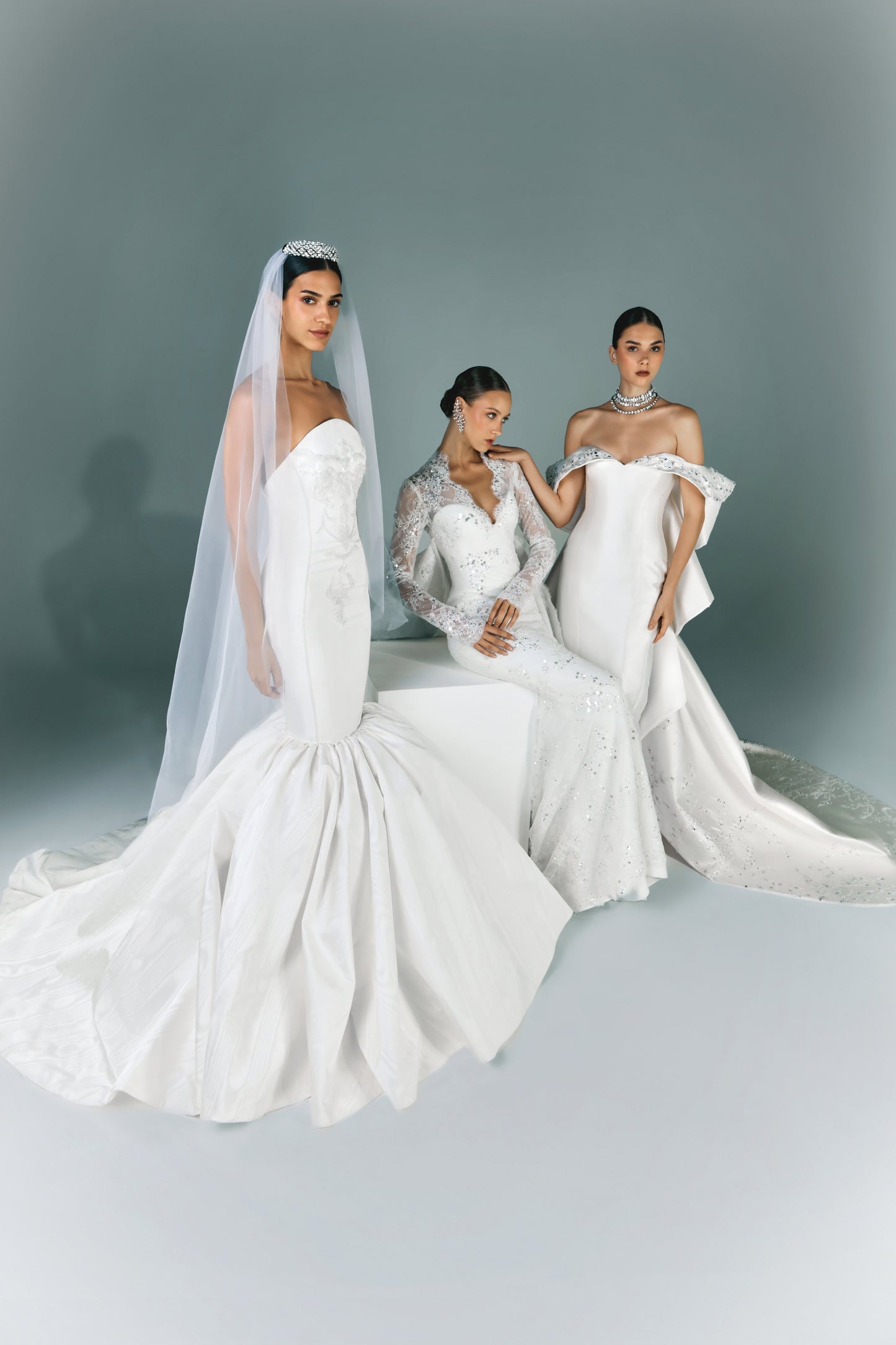 Lace Embroidered Wedding Dress With Sleeves