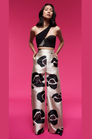 Asymmetrical Crop Top with Pants