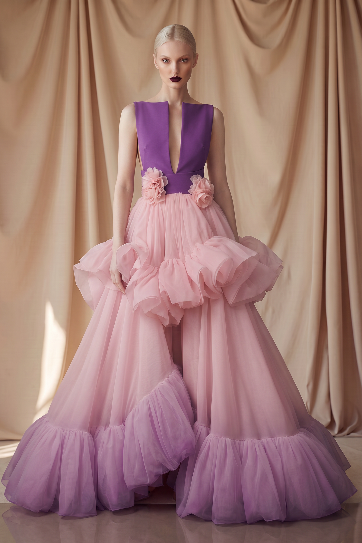 Sleeveless Hi-Lo Gown