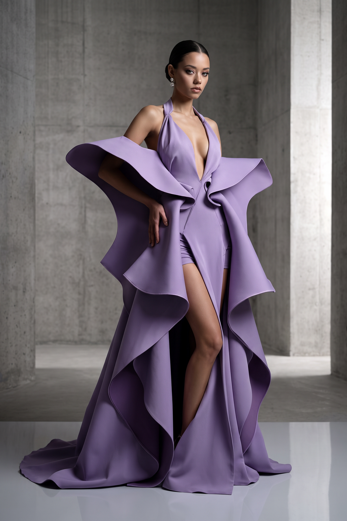 Sculpted Halter Gown