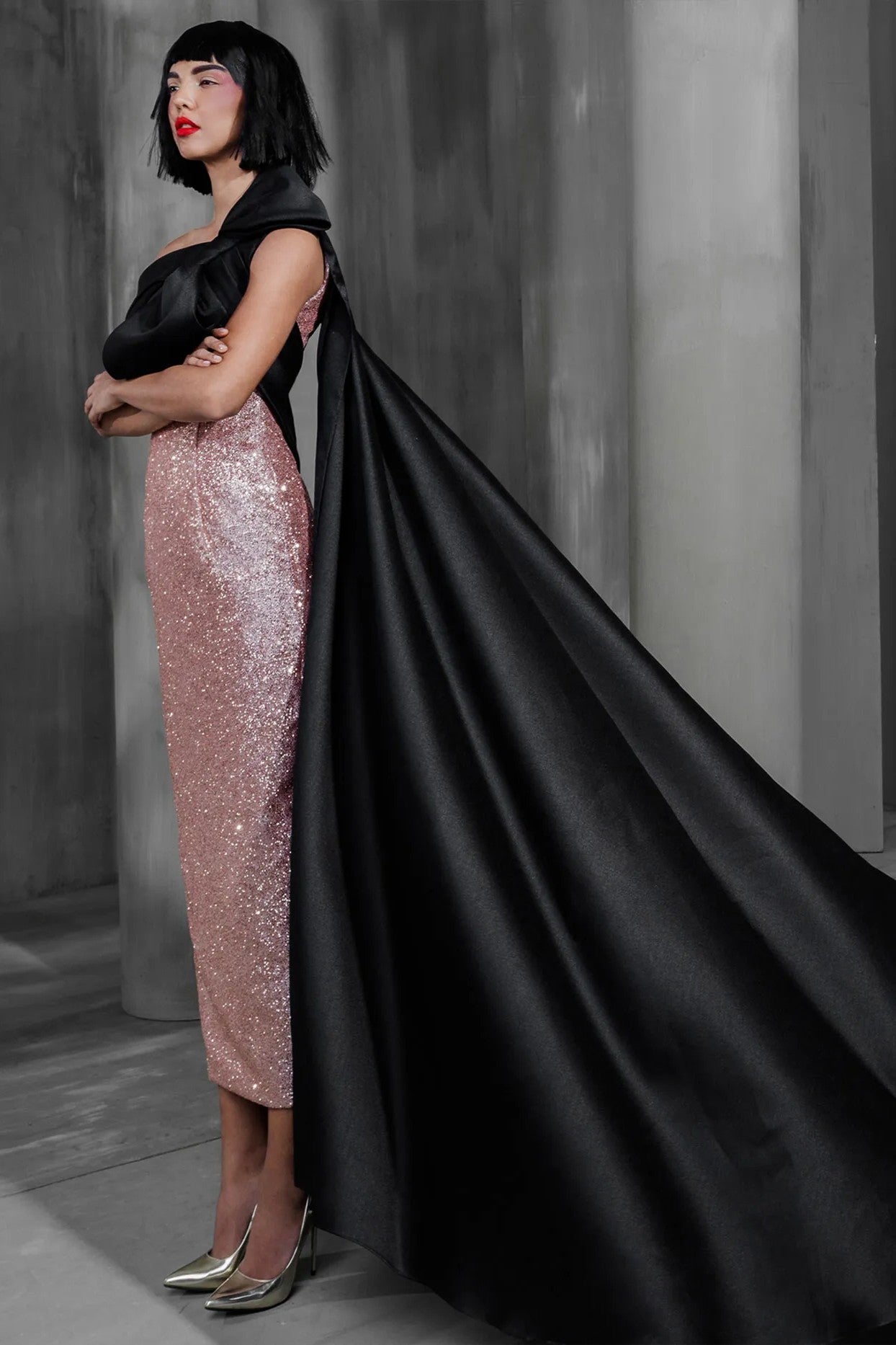 Harlow Glitter Gazar Dress