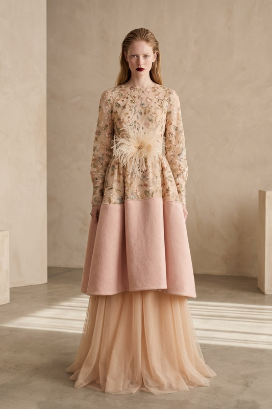 Long Sleeve Multi Media Gown