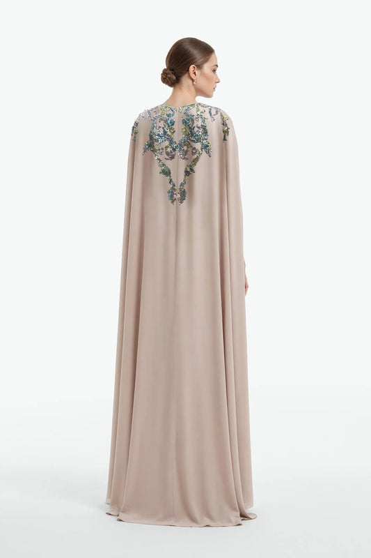 Caped Embellished Abaya