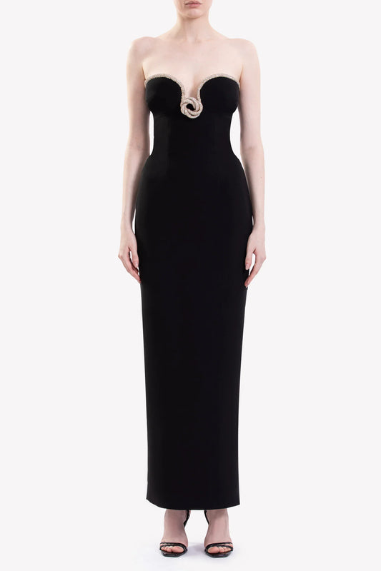 Strapless Embellished Dress