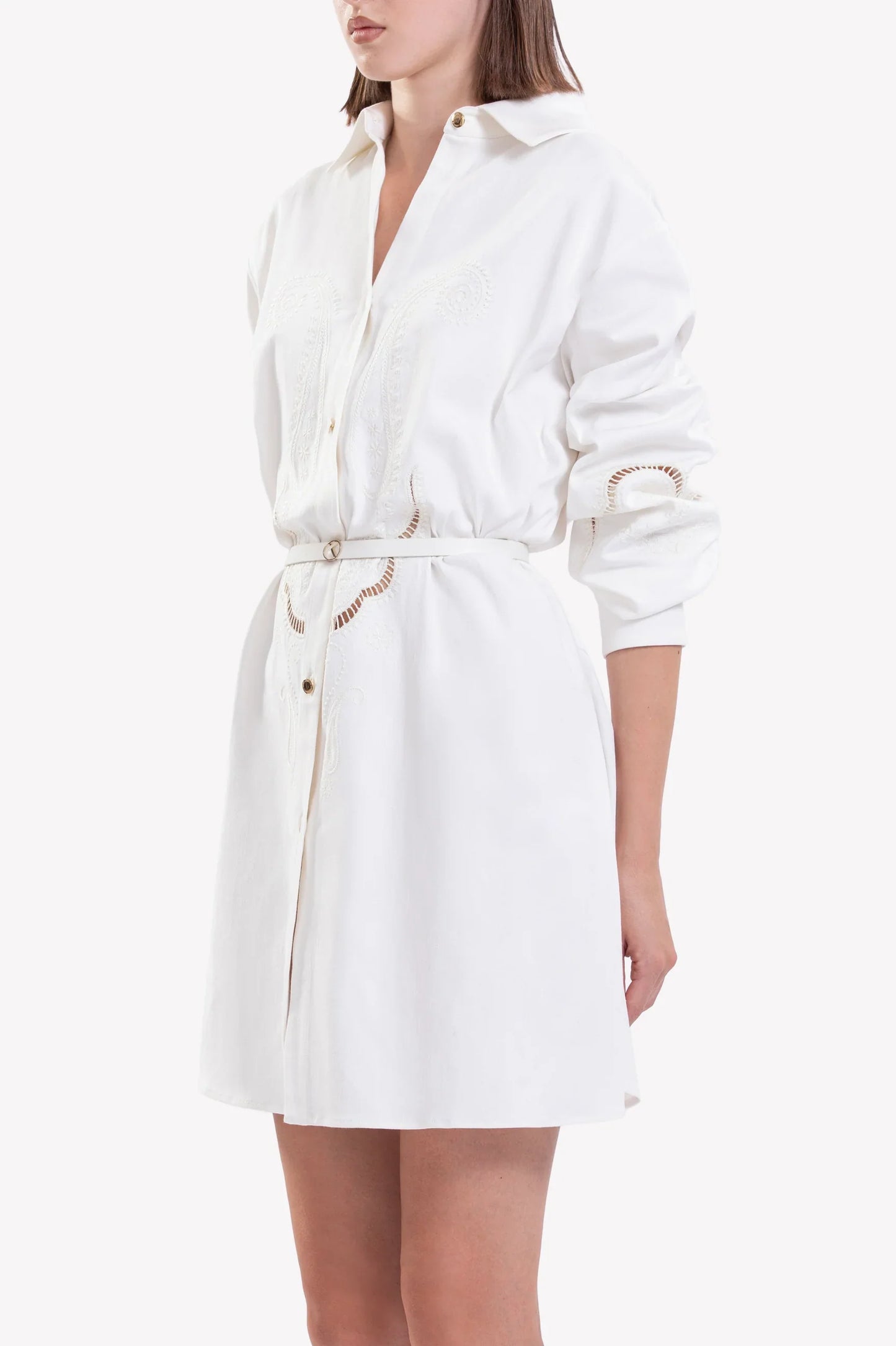 Perforated Demin Dress