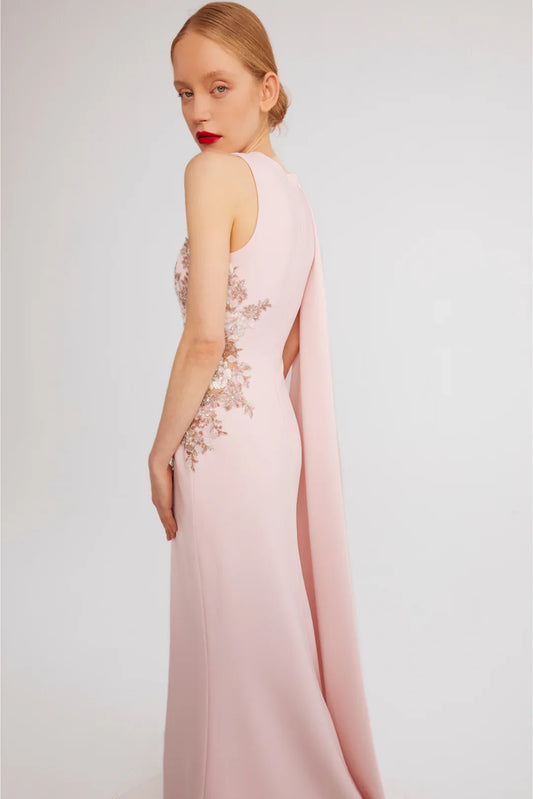 Cape Sleeve Gown