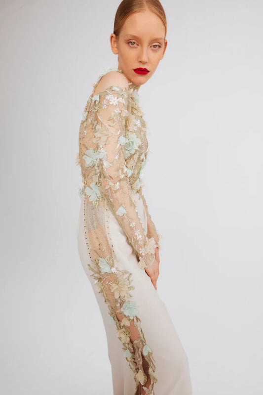 Floral Applique Gown