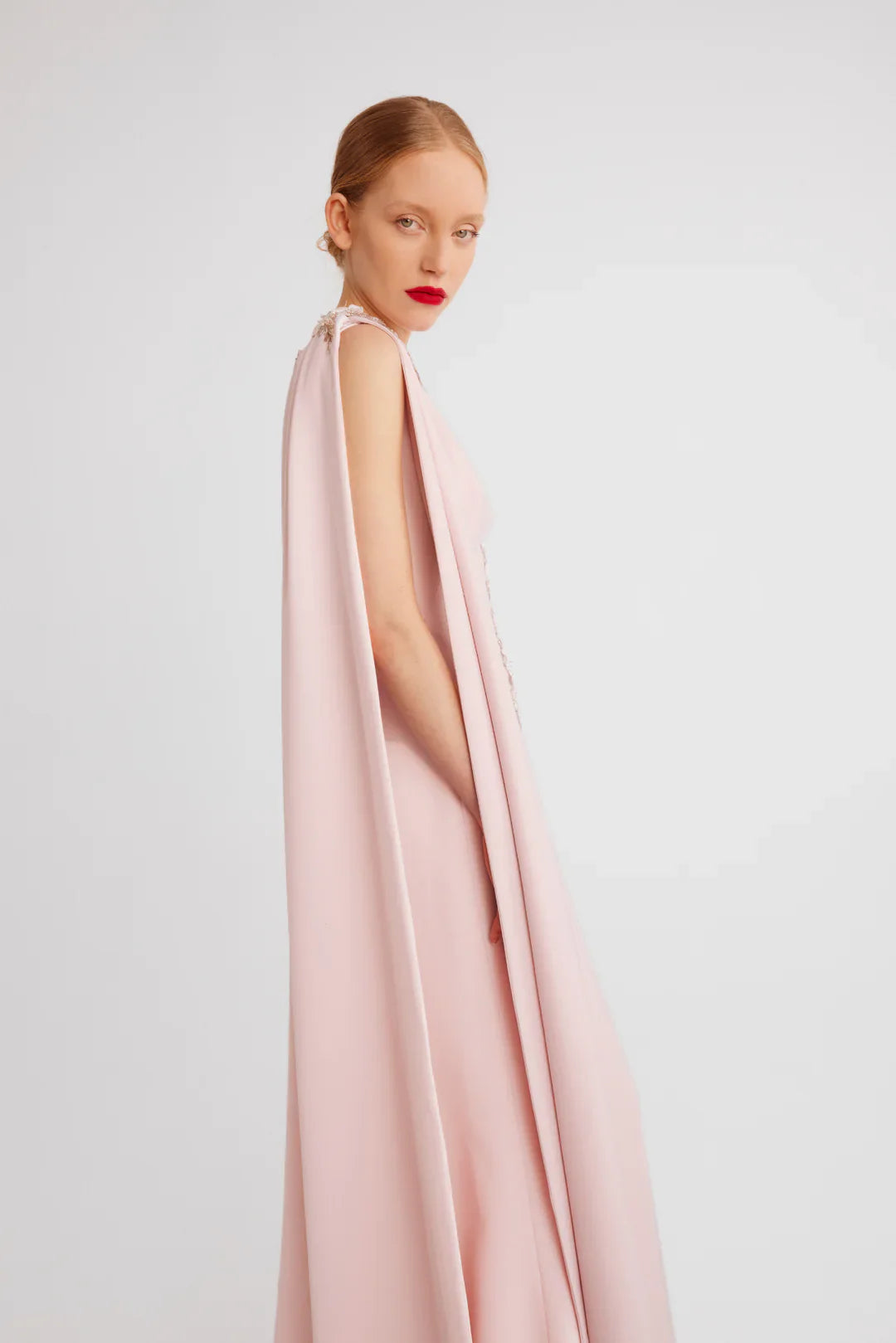 Cape Sleeve Gown