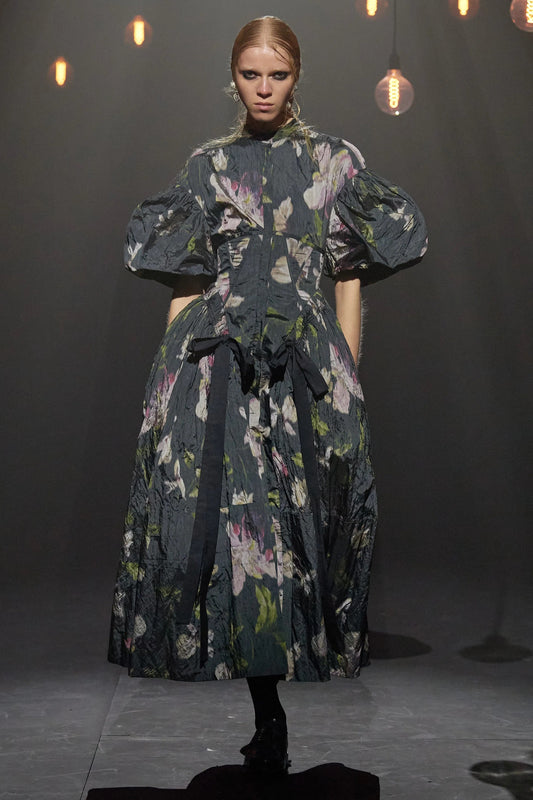 Corset Waist Short Sleeve Dress