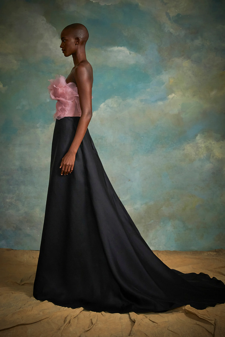 Silk Petal Evening Gown