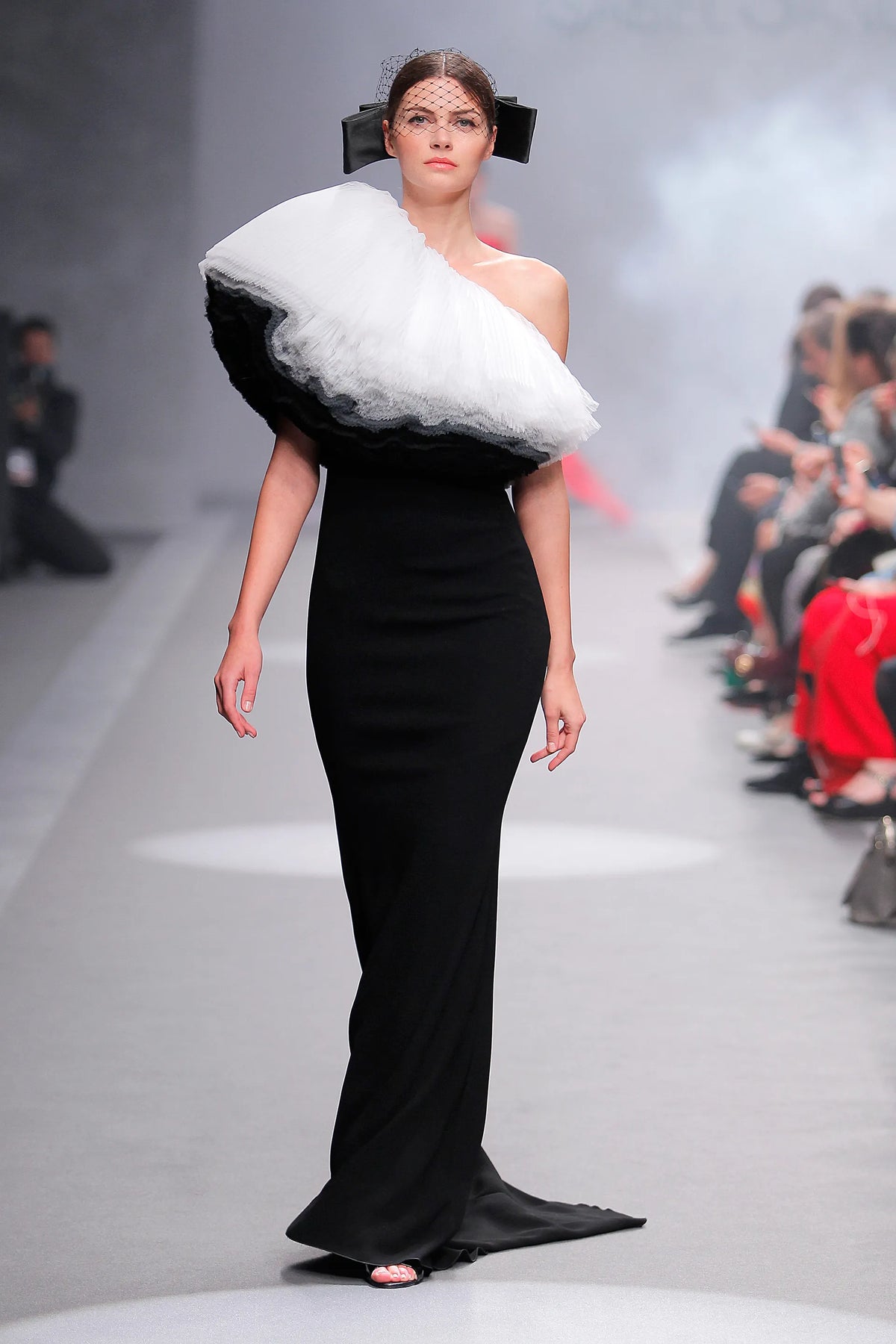 Asymmetric Neck Gown