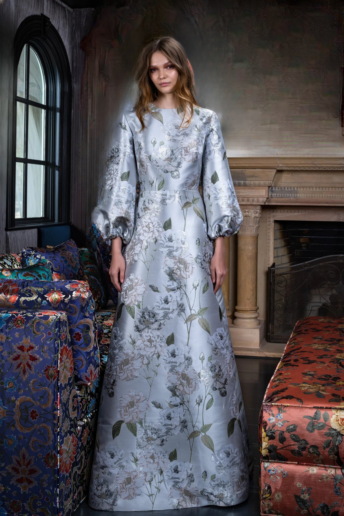 Long Blouson Sleeve Kaftan