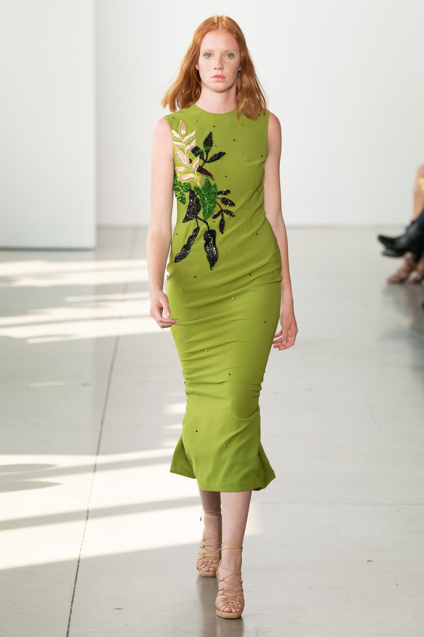 Moss Crepe Midi Dress