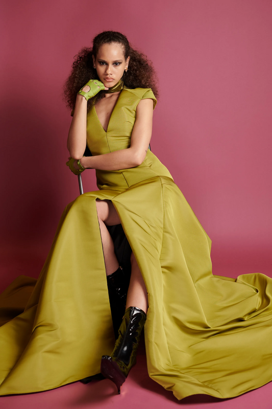 Cap Sleeve Ball Gown