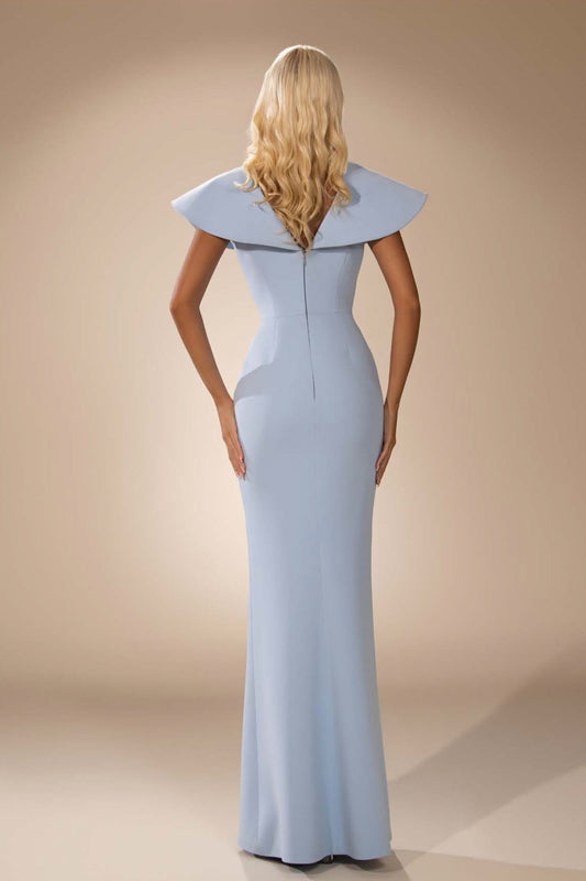 Sculptural Collar Gown
