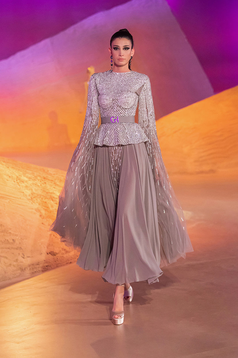 Beaded Corset Robe Dress