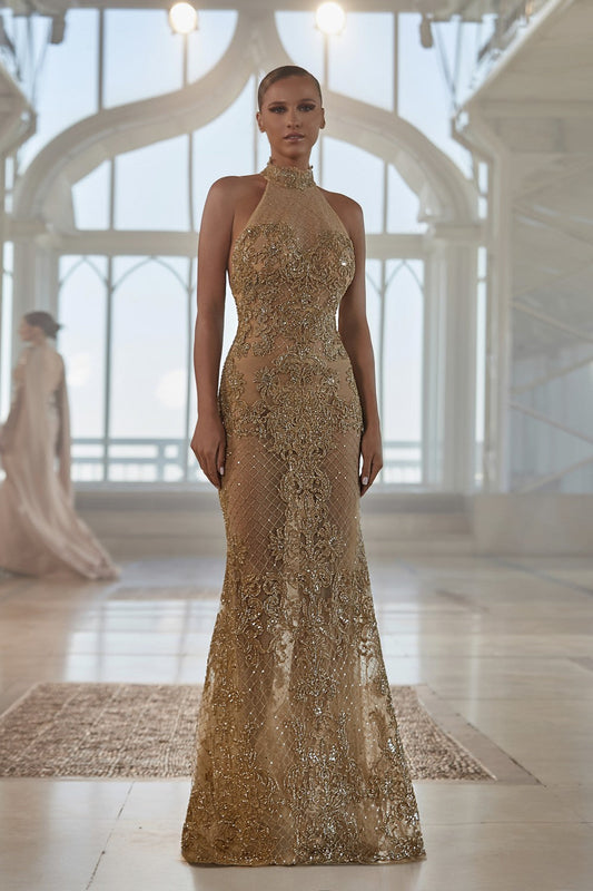 High-Neck Gown