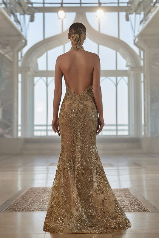 High-Neck Gown