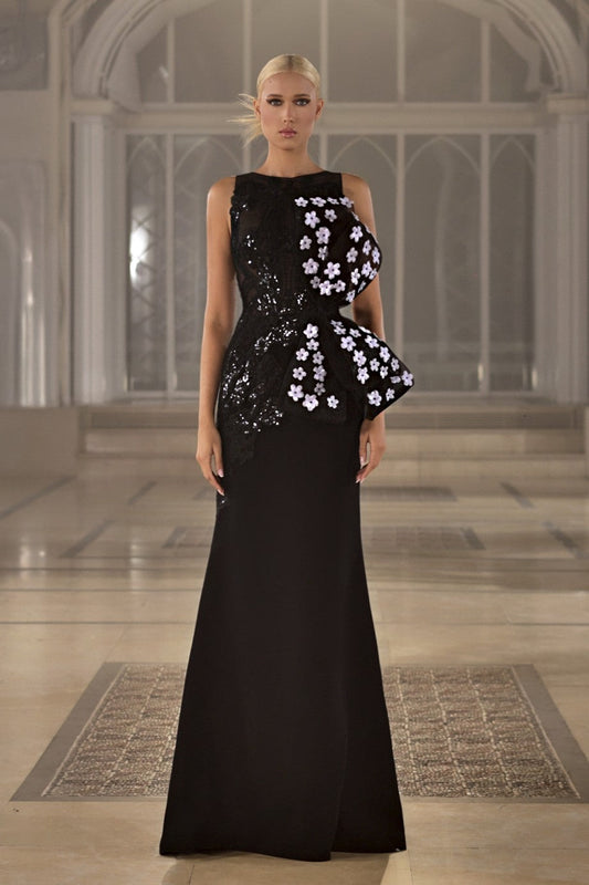 Crepe Bow Gown