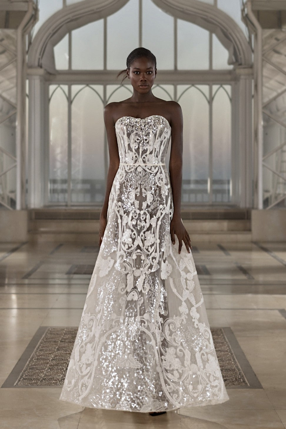 Strapless Lace Gown