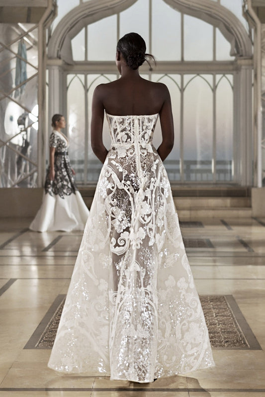 Strapless Lace Gown