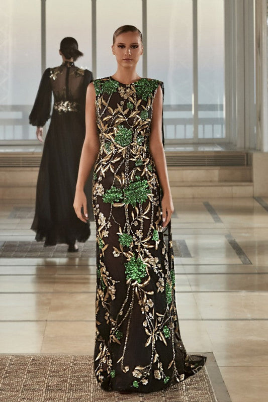 Sequin Lace Gown