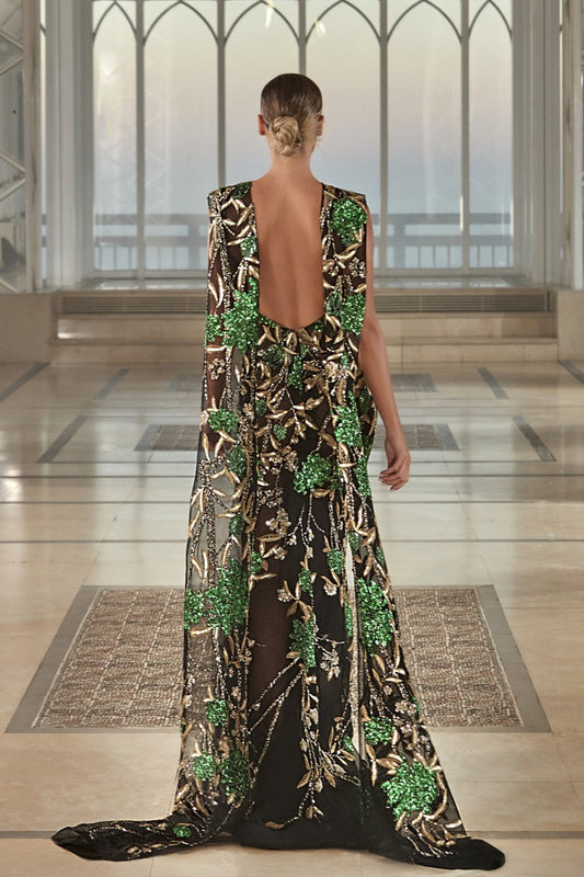 Sequin Lace Gown