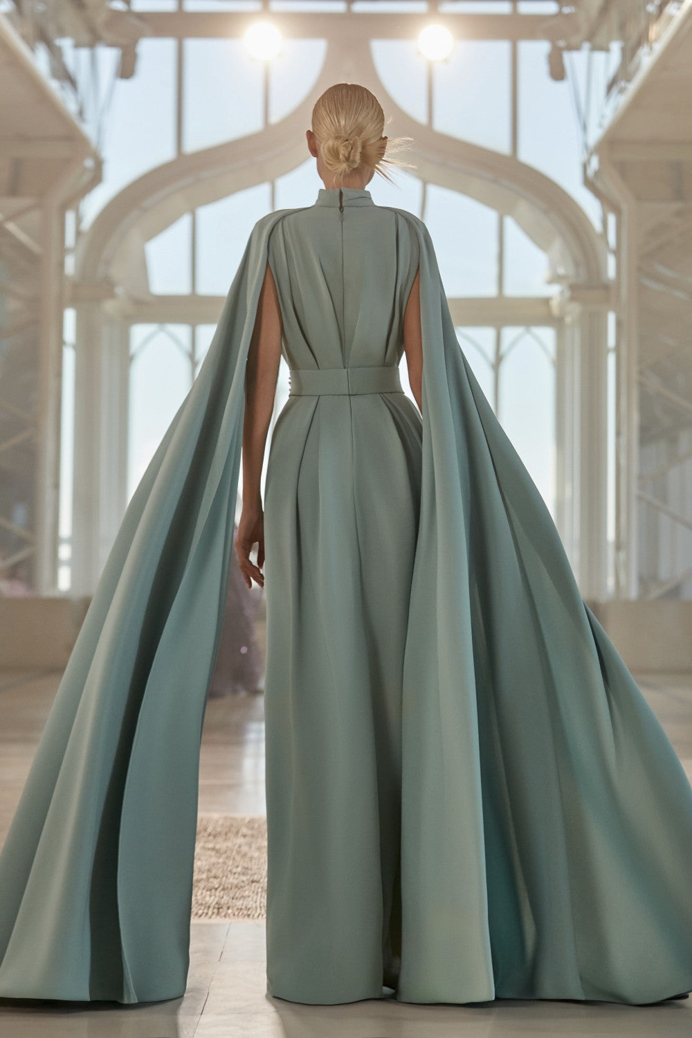 Cape Sleeve Gown