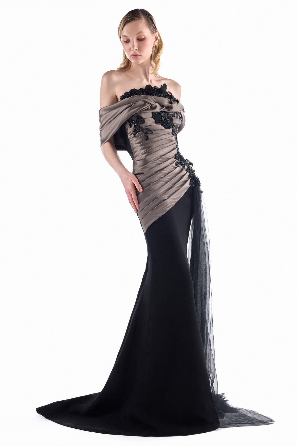 Noir Smoke Mermaid Gown