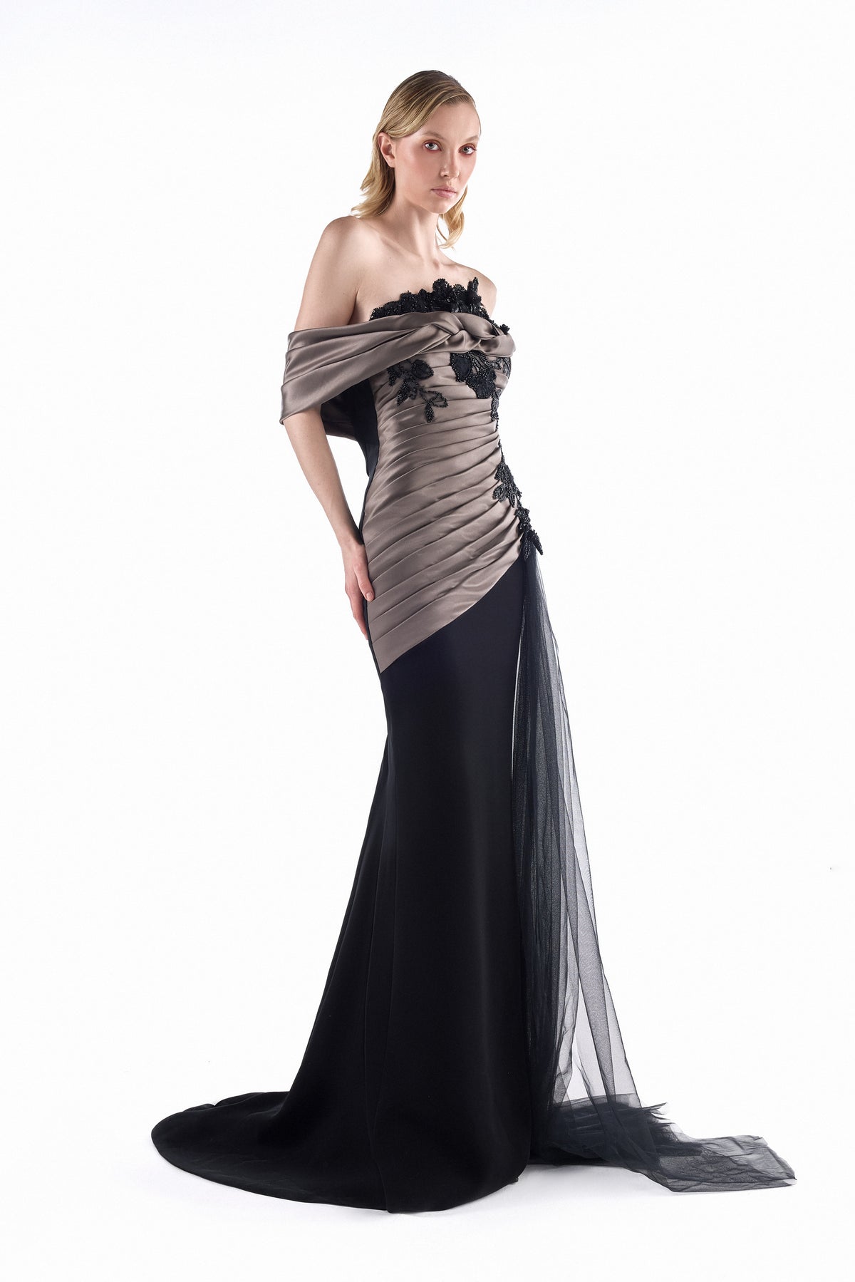Noir Smoke Mermaid Gown