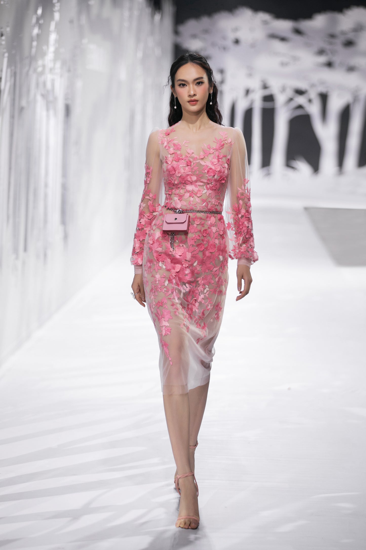 Floral Sheer Midi Dress