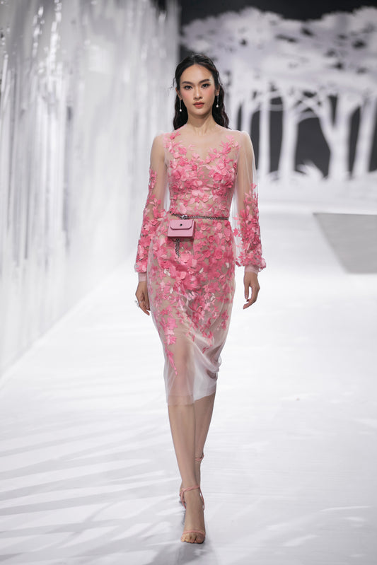Floral Sheer Midi Dress