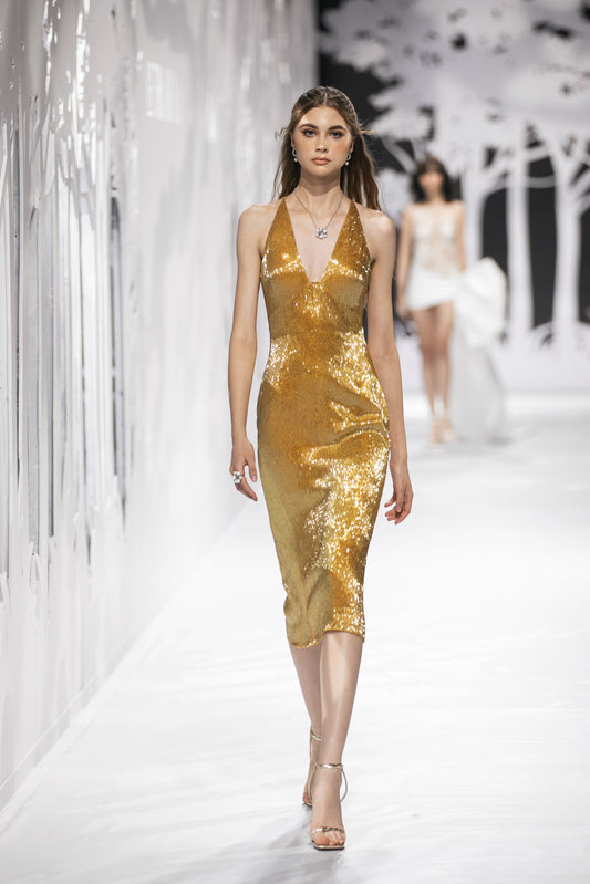 Emma V-Neck Midi Dress
