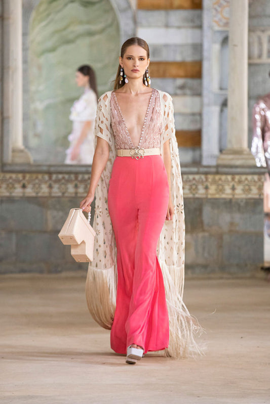 Crepe Jumpsuit & Cape