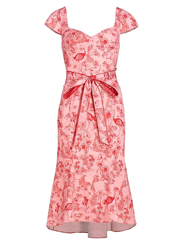 Cap Sleeve Floral Dress
