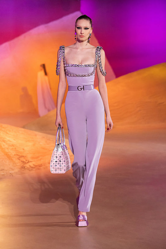 Crepe Beaded Jumpsuit