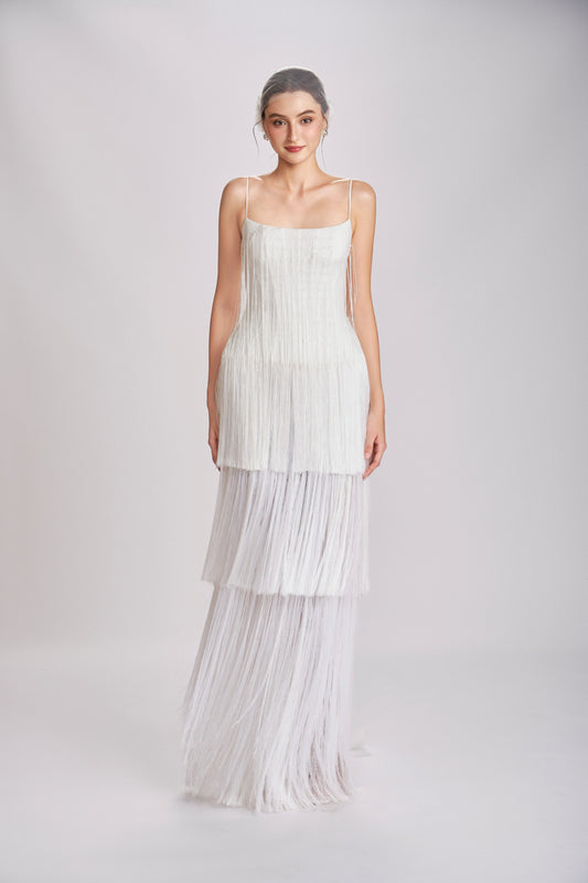 Fringe Poem Wedding Dress
