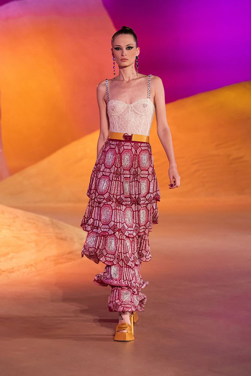 Lace and Layered Skirt
