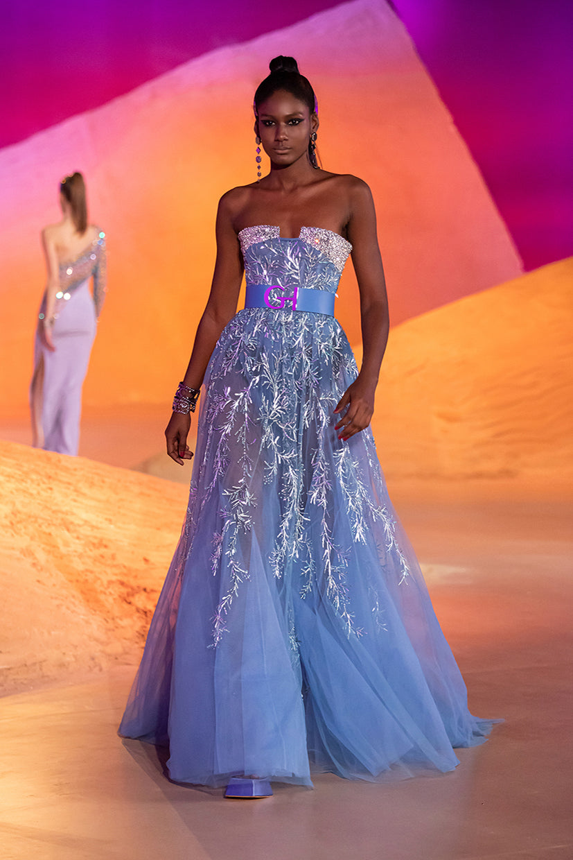 Strapless Tulle Ball Gown