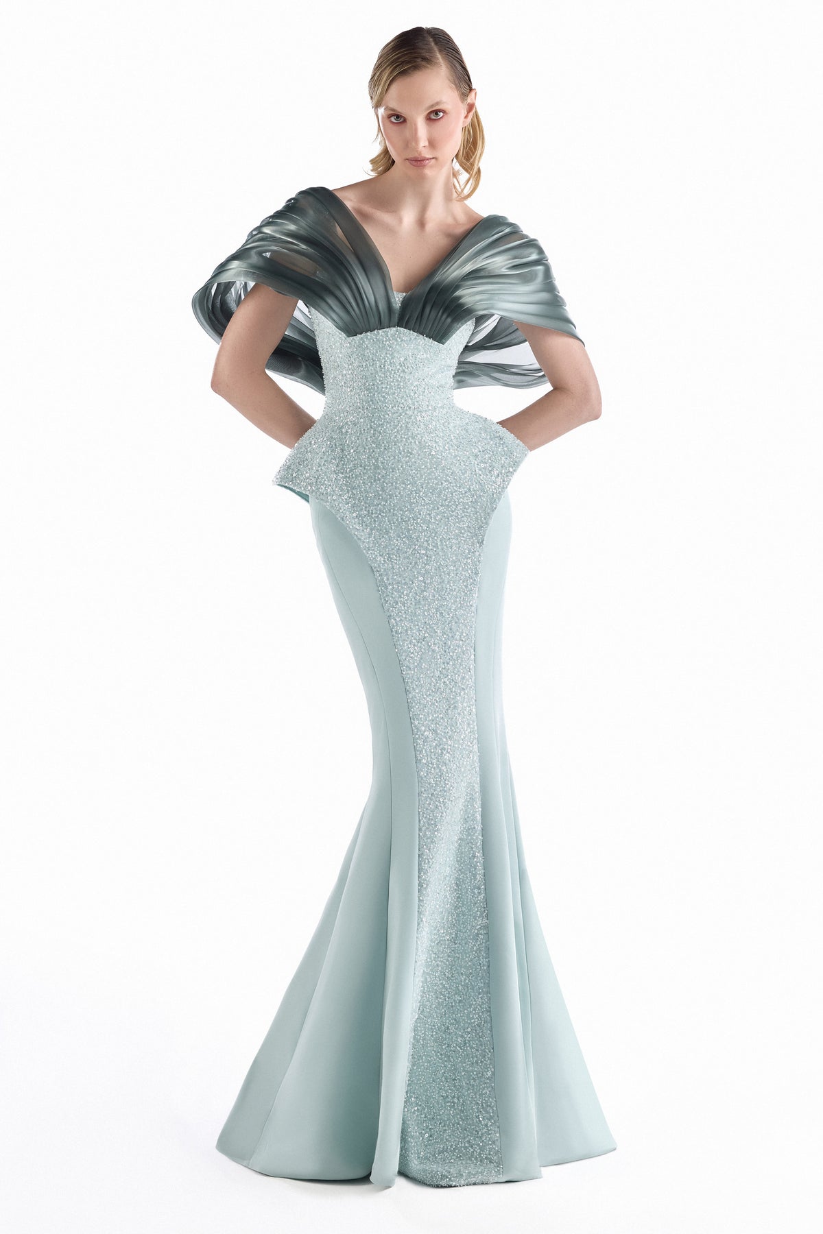Frosted Prism Mermaid Gown