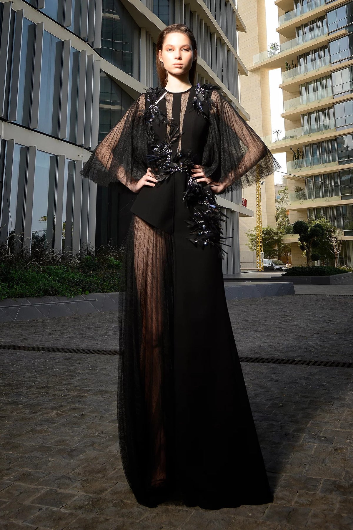 Layered Tulle Gown