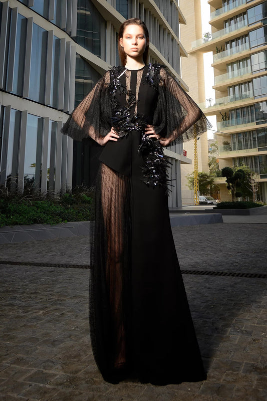 Layered Tulle Gown