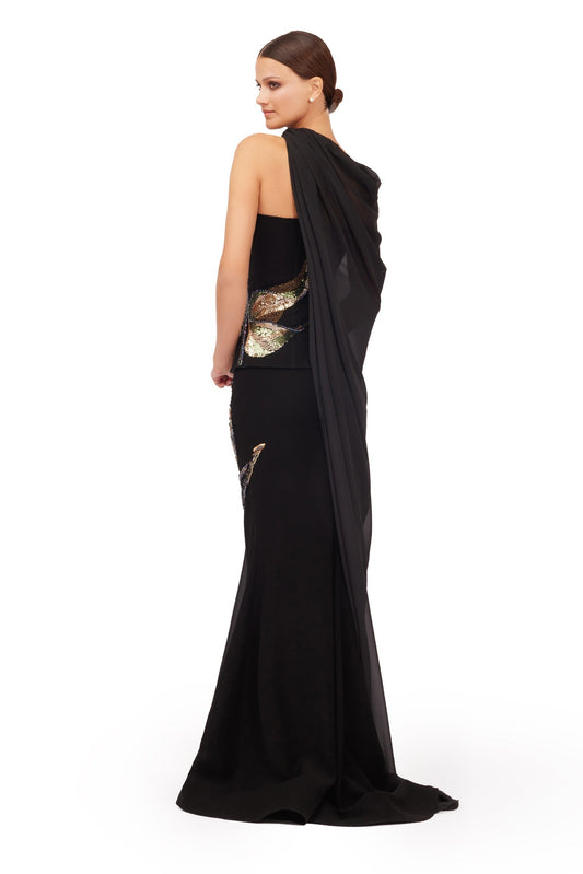 Long Mermaid Skirt with Corset and Cape