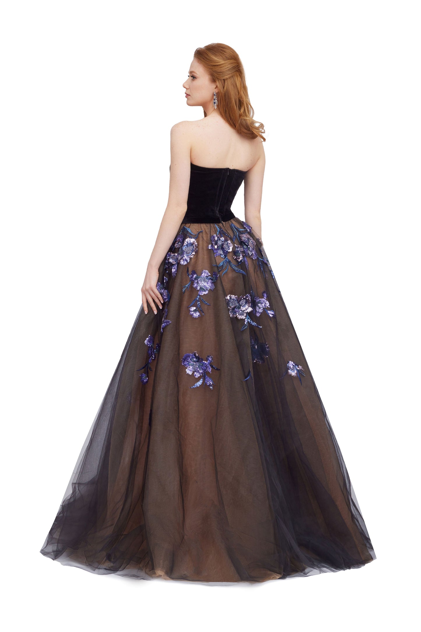 Tulle Ball Gown with Velvet Corset