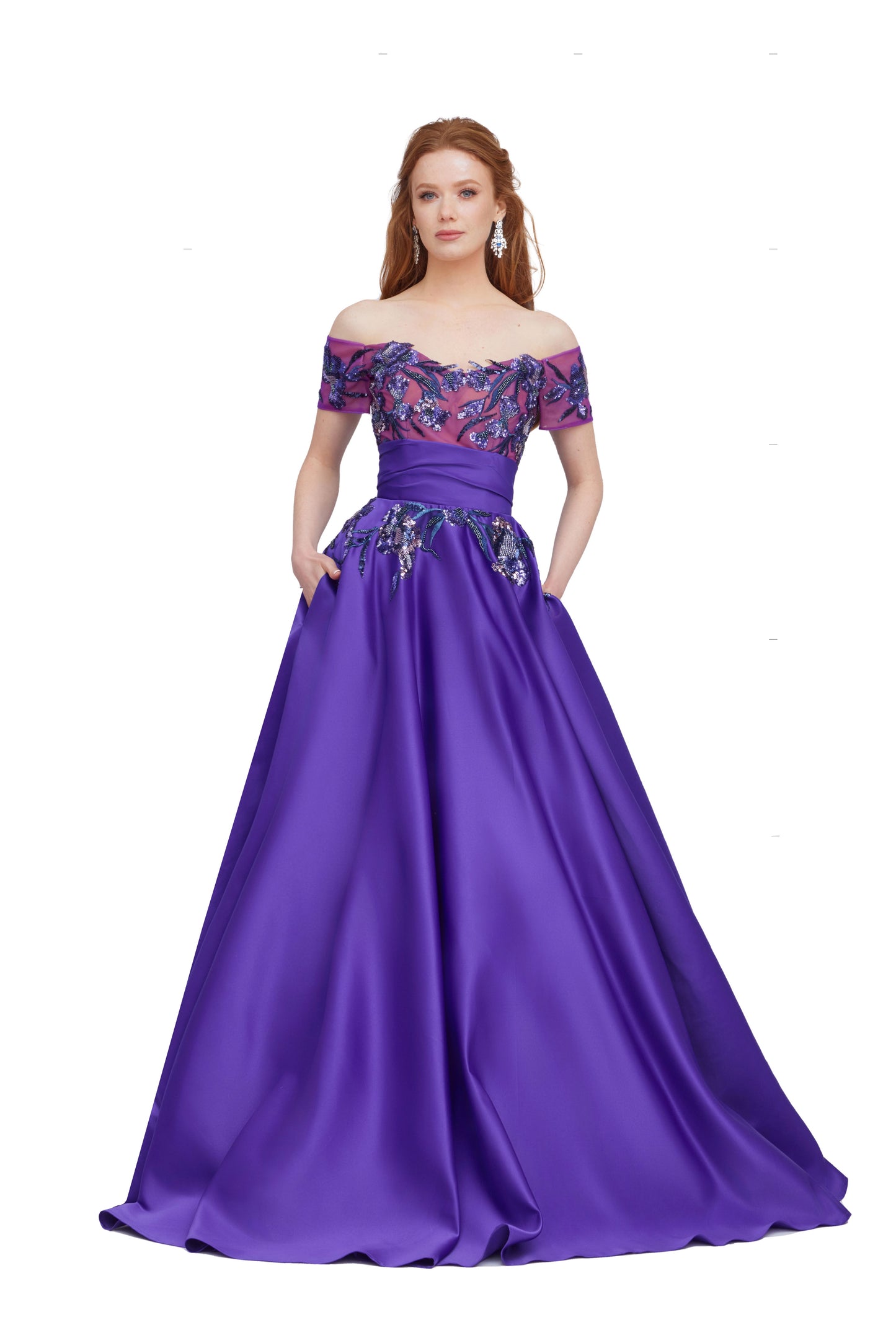 Satin Ball Gown with Corset