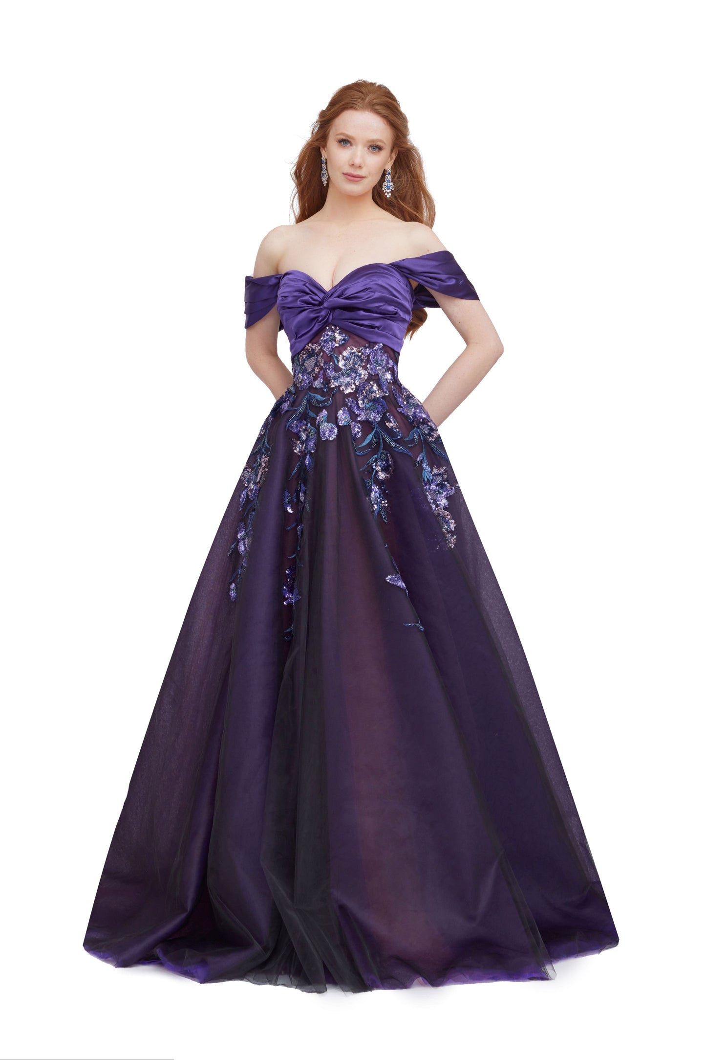 Tulle Ball Gown with Silk Top