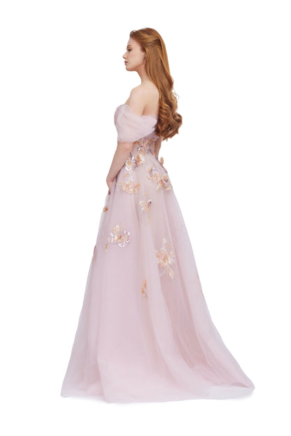 Tulle Embroidered Ball Gown